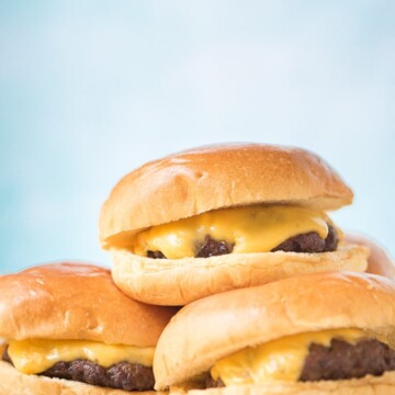 air fryer burgers on a plate