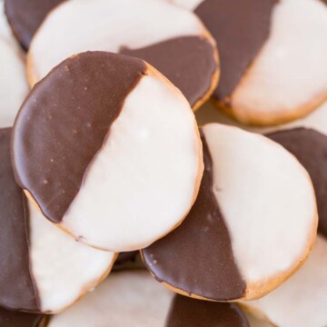 black and white cookies