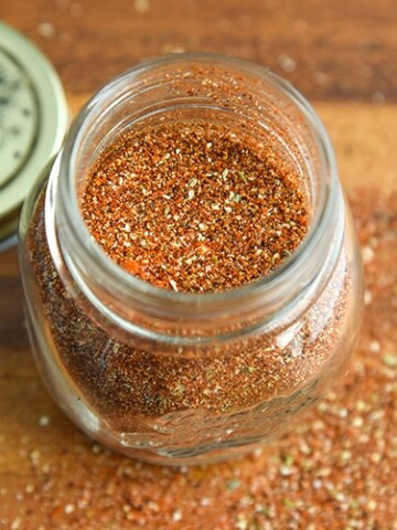 Make your own homemade fajita seasoning recipe instead of using a seasoning packet! It's perfect for chicken fajitas, steak fajitas, shrimp fajitas, or even vegetarian fajitas.