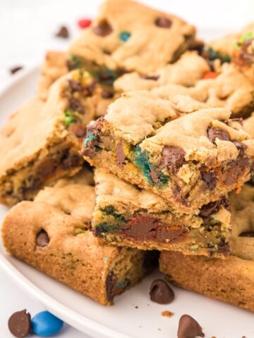 m&m cookie bars