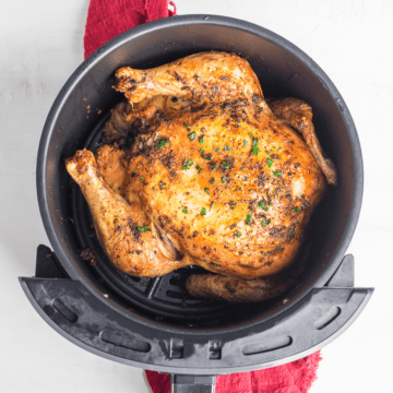 air fryer whole chicken in ninja air fryer basket