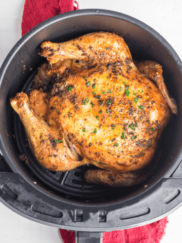 air fryer whole chicken in ninja air fryer basket